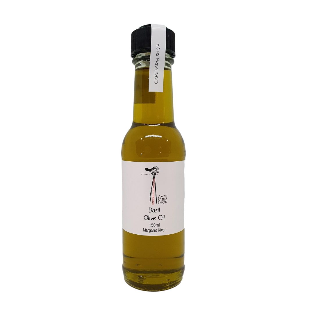 CAPE FARM SHOP Olive Oil Basil 150ml Gourmet Baskets and