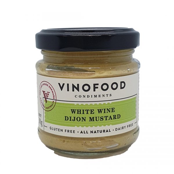 VINO FOODS Dijon White Wine Mustard 100g Gourmet Baskets and Hampers