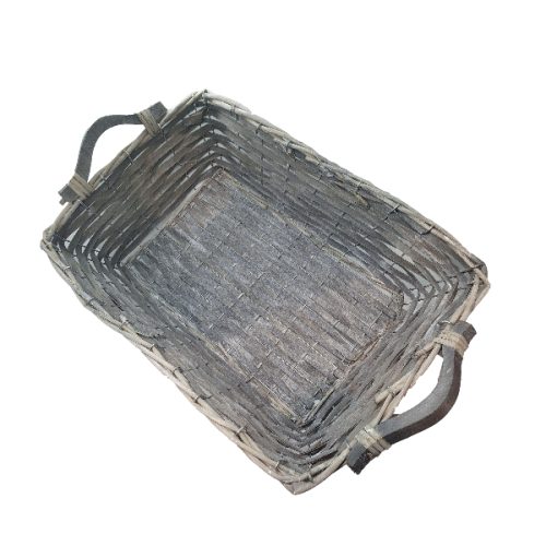 French Grey Willow Basket - Boxed Indulgence